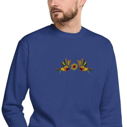 Mexican Otomi Embroidered Sweatshirt - The Global Wanderer