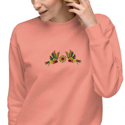 Mexican Otomi Embroidered Sweatshirt - The Global Wanderer