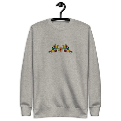 Mexican Otomi Embroidered Sweatshirt - The Global Wanderer