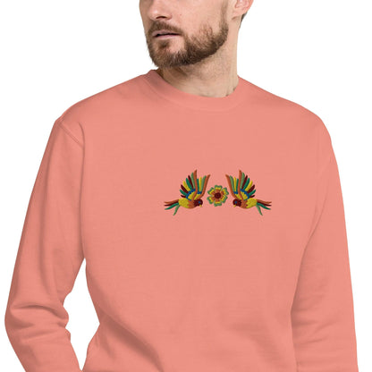 Mexican Otomi Embroidered Sweatshirt - The Global Wanderer