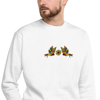 Mexican Otomi Embroidered Sweatshirt - The Global Wanderer