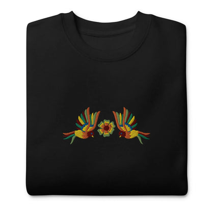 Mexican Otomi Embroidered Sweatshirt - The Global Wanderer