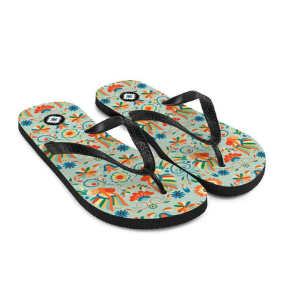 Mexican Otomi Flip Flops - The Global Wanderer