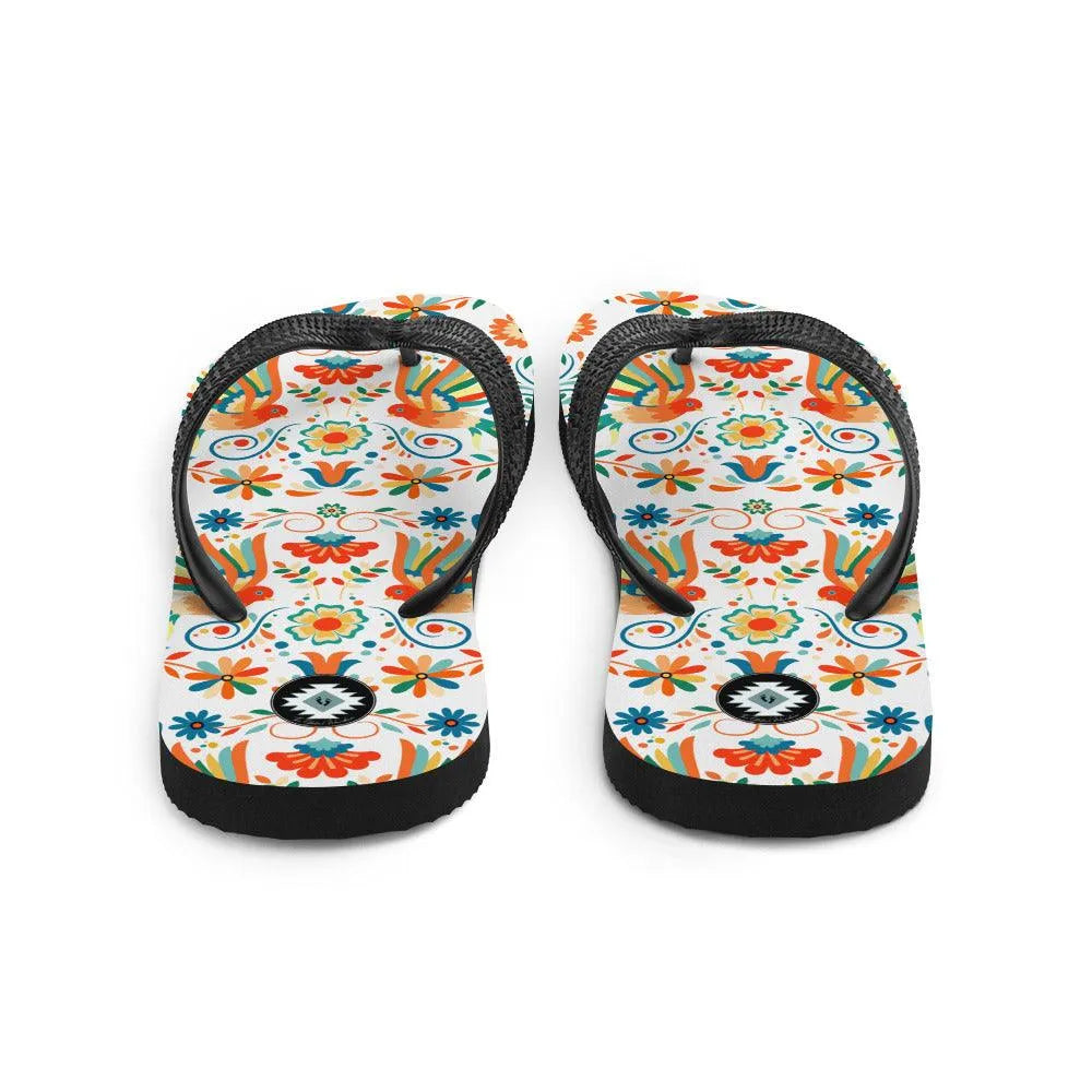 Mexican Otomi Flip Flops - The Global Wanderer