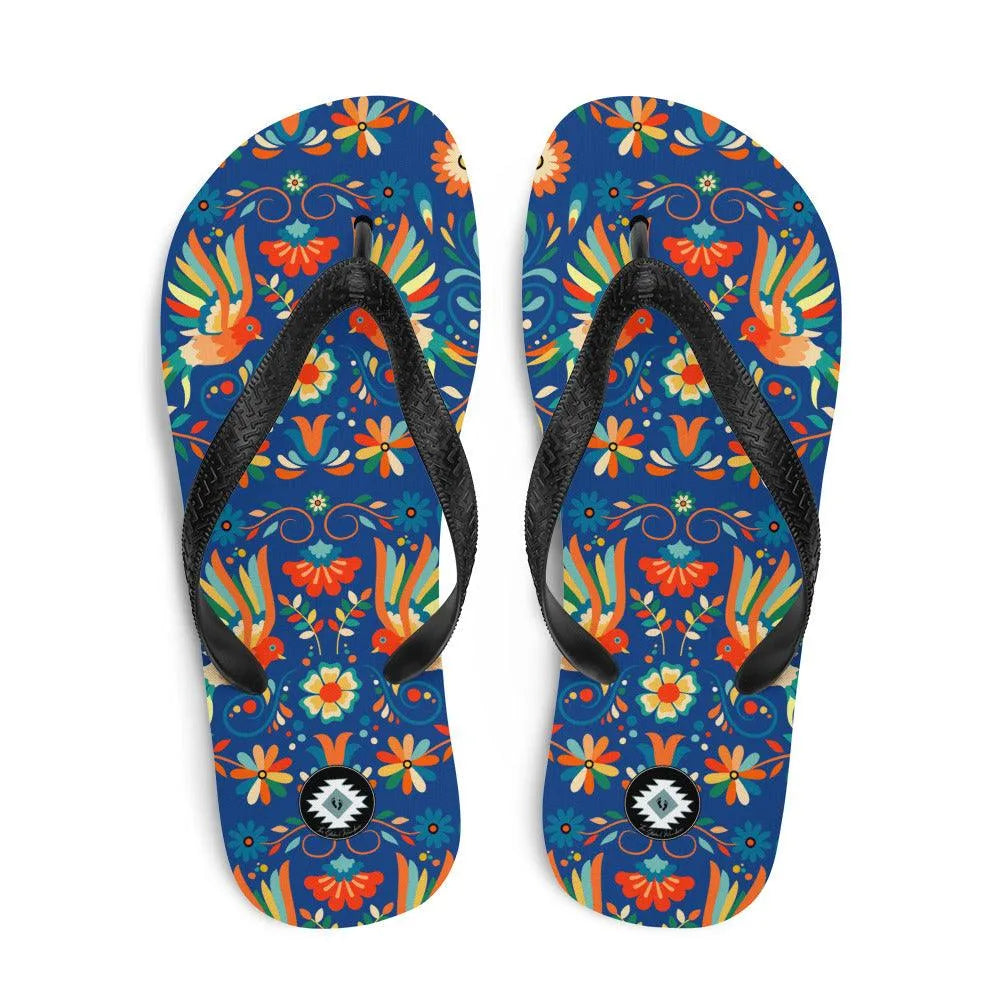 Mexican Otomi Flip Flops - The Global Wanderer