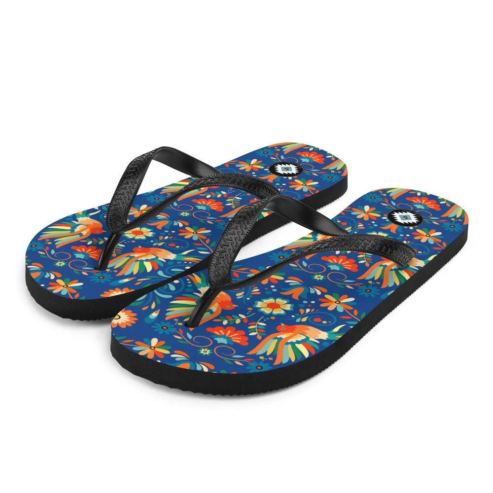 Mexican Otomi Flip Flops - The Global Wanderer