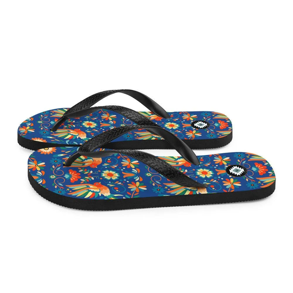 Mexican Otomi Flip Flops - The Global Wanderer