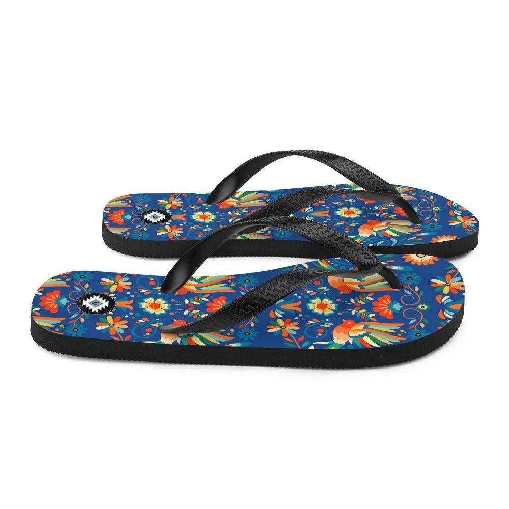 Mexican Otomi Flip Flops - The Global Wanderer