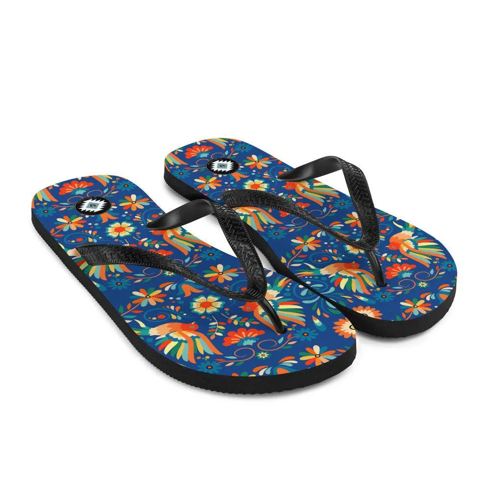 Mexican Otomi Flip Flops - The Global Wanderer