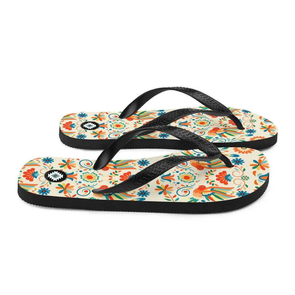 Mexican Otomi Flip Flops - The Global Wanderer