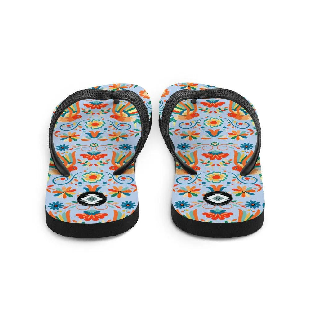 Mexican Otomi Flip Flops - The Global Wanderer