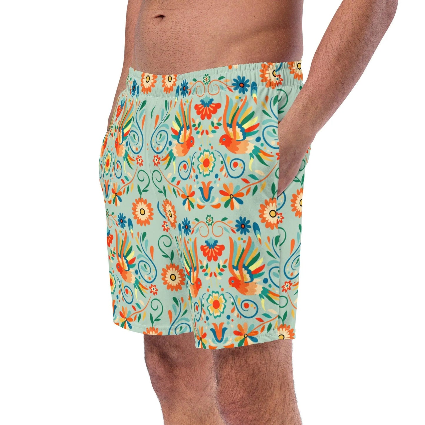 Mexican Otomi Men's Swim Trunks - The Global Wanderer