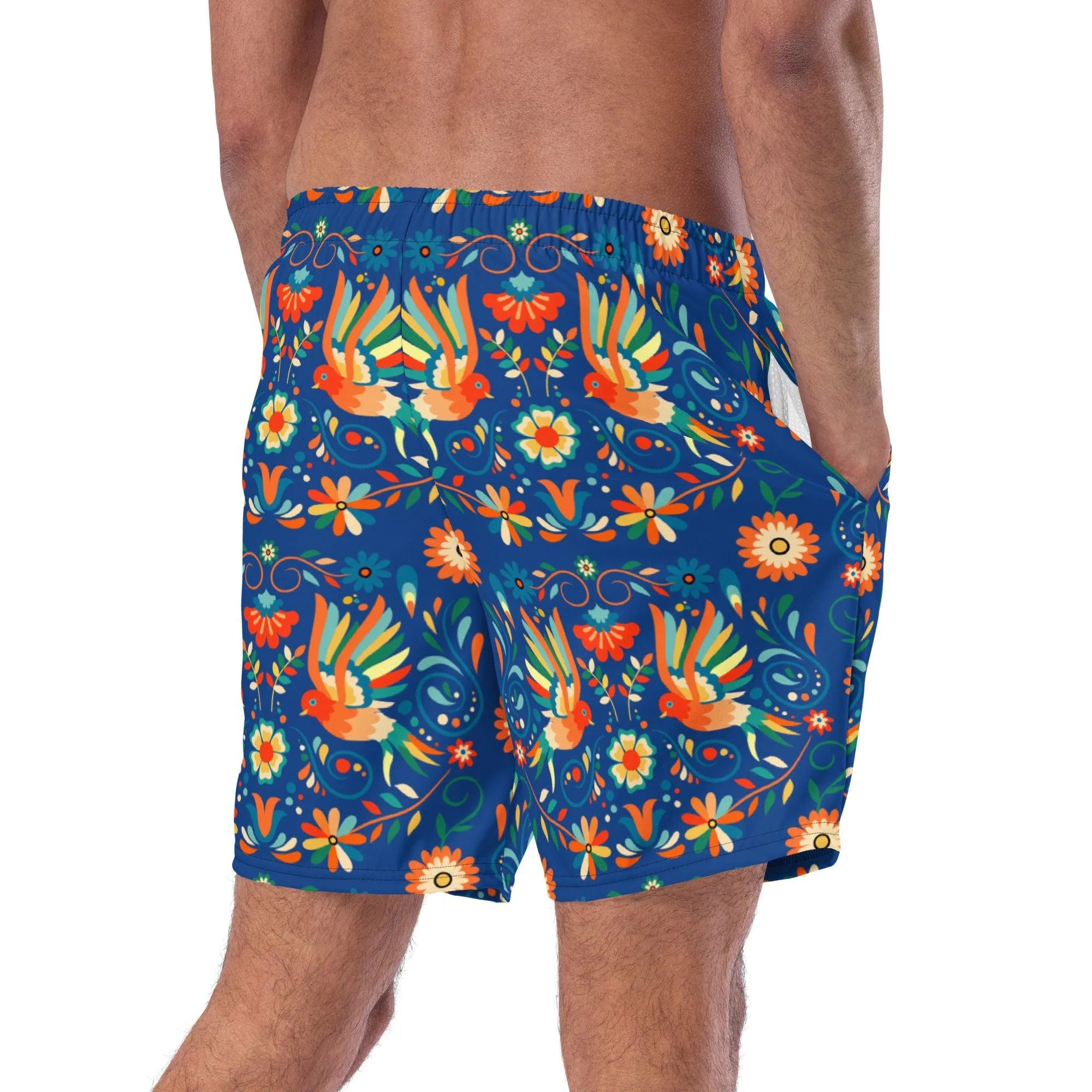 Mexican Otomi Men's Swim Trunks - The Global Wanderer