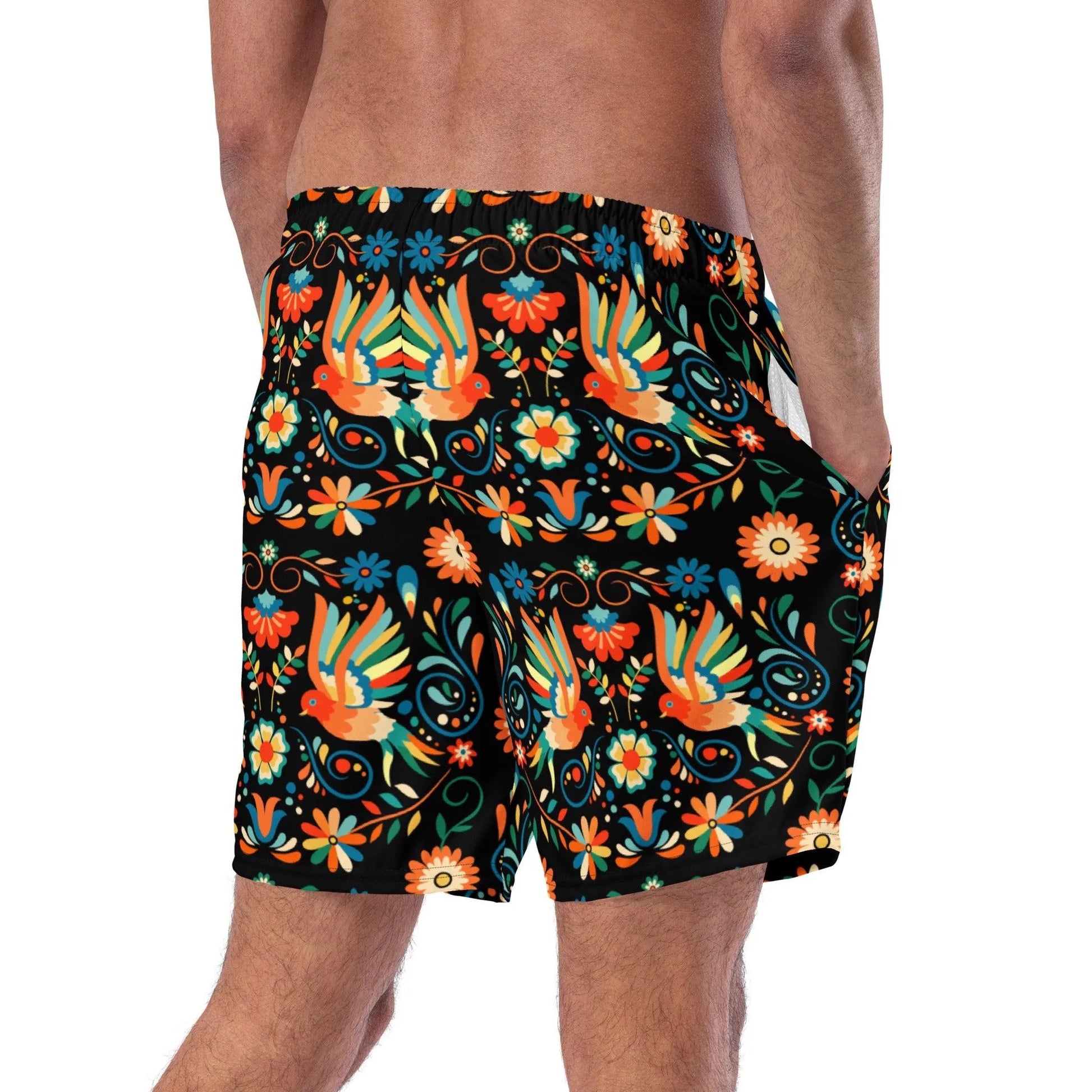 Mexican Otomi Men's Swim Trunks - The Global Wanderer