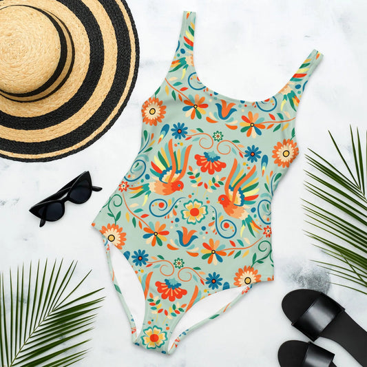 Mexican Otomi One-Piece Swimsuit - The Global Wanderer