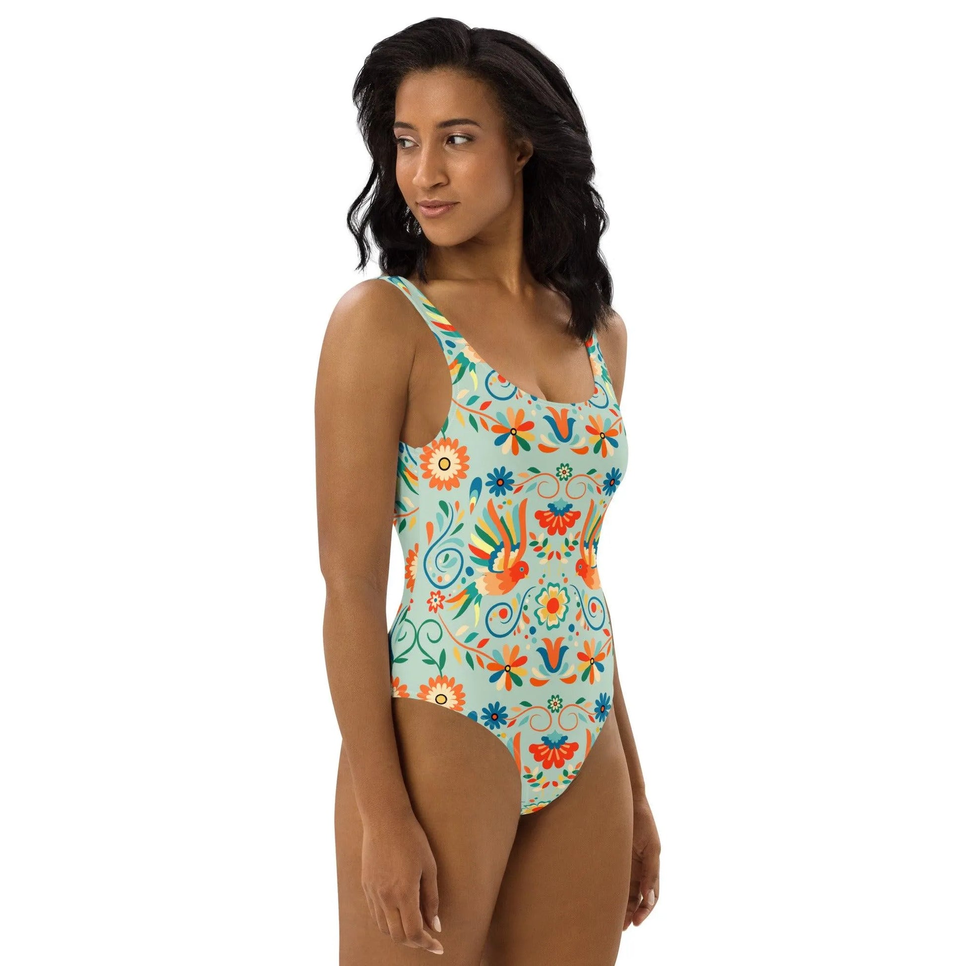 Mexican Otomi One-Piece Swimsuit - The Global Wanderer