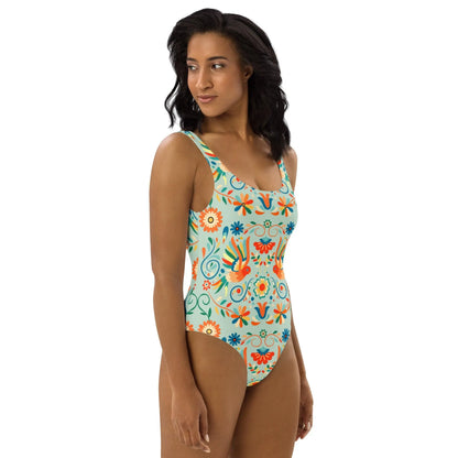 Mexican Otomi One-Piece Swimsuit - The Global Wanderer