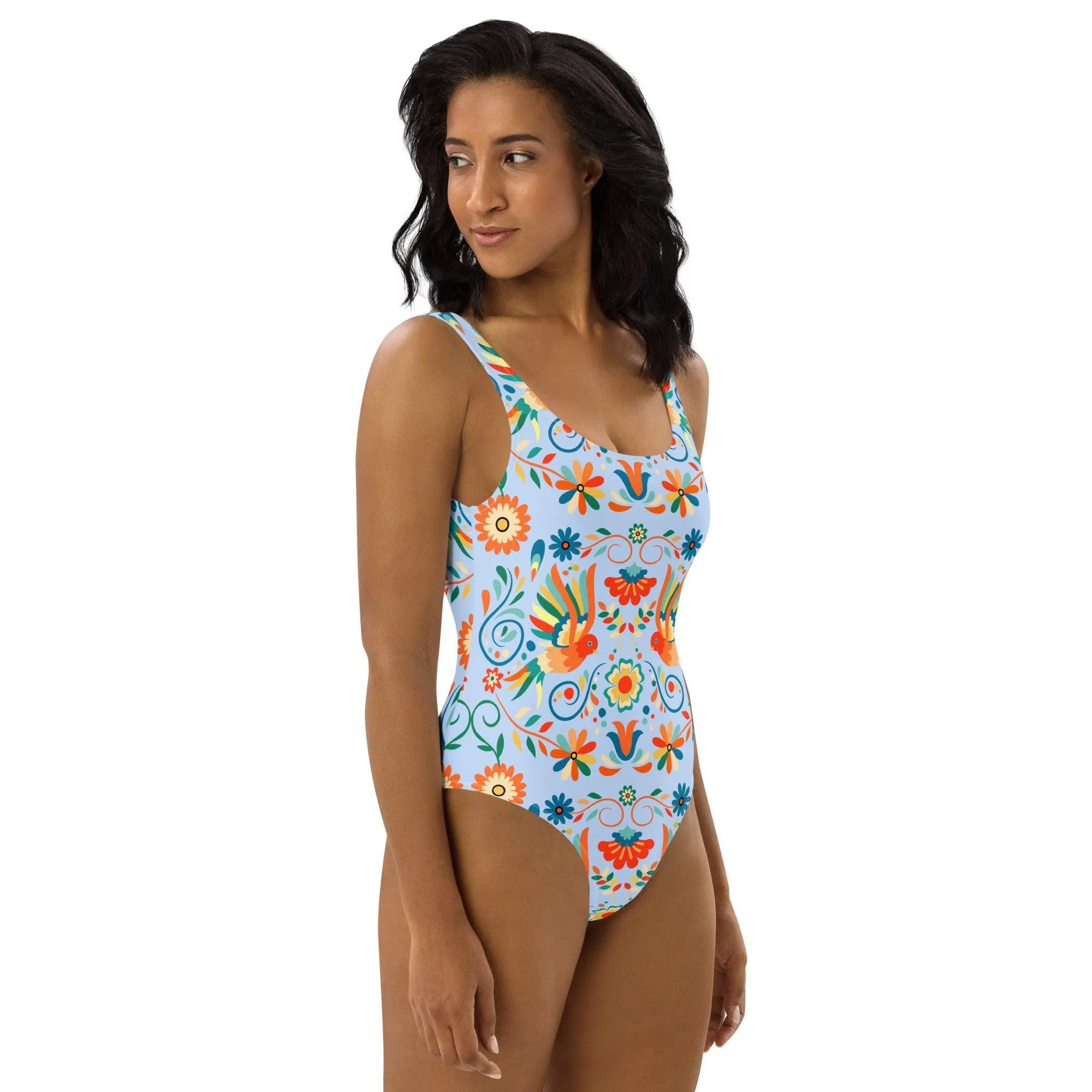 Mexican Otomi One-Piece Swimsuit - The Global Wanderer