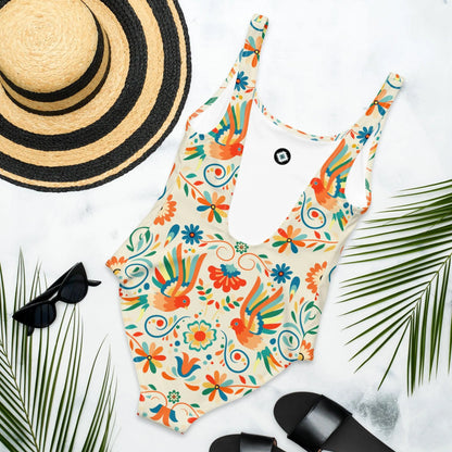 Mexican Otomi One-Piece Swimsuit - The Global Wanderer