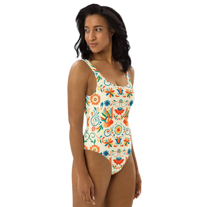 Mexican Otomi One-Piece Swimsuit - The Global Wanderer