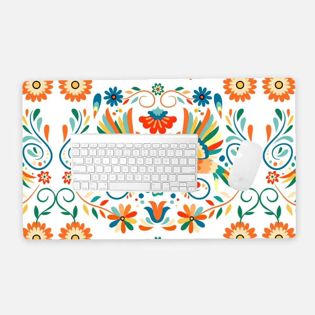 Mexican Otomi Print Desk Mat - The Global Wanderer