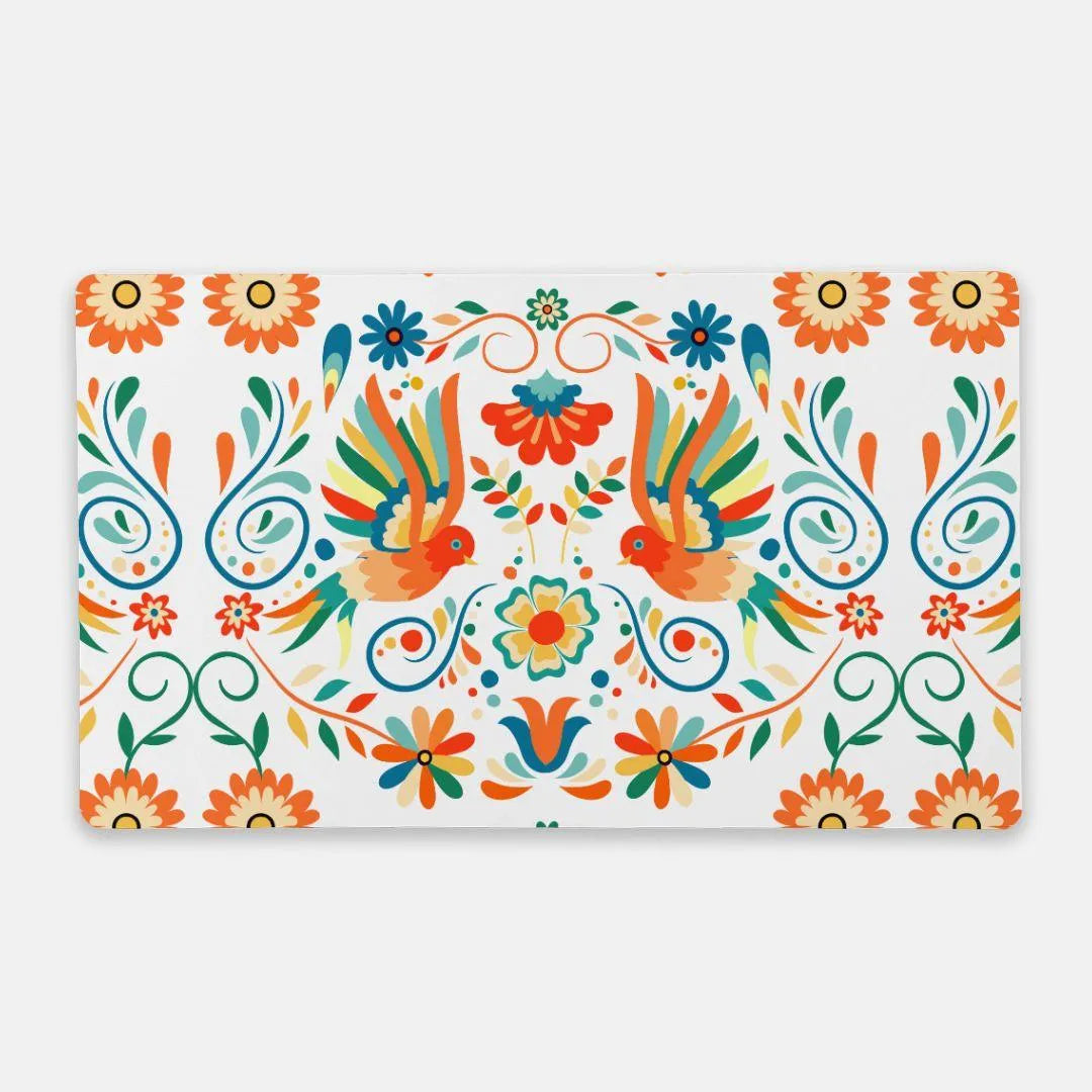 Mexican Otomi Print Desk Mat - The Global Wanderer