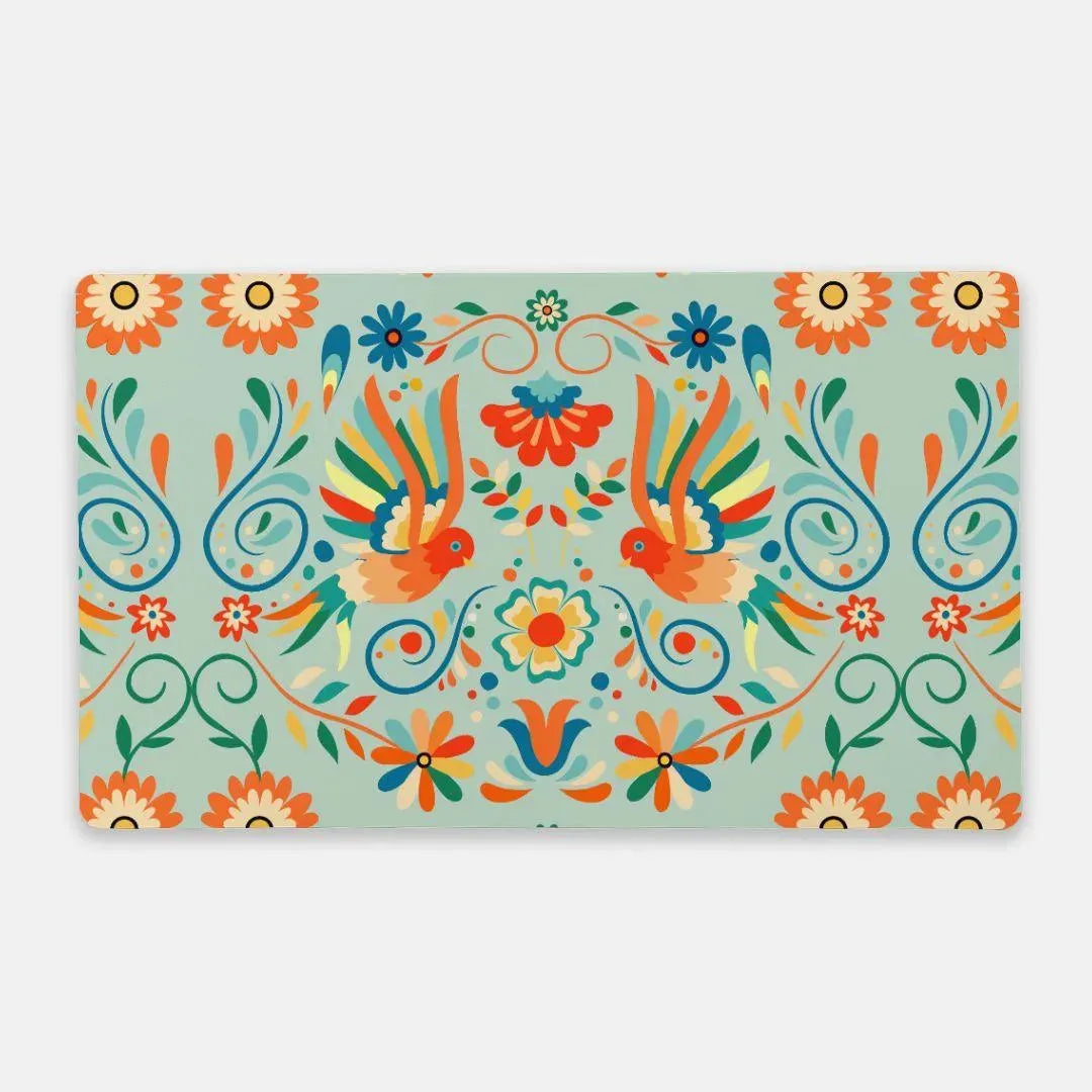 Mexican Otomi Print Desk Mat - The Global Wanderer