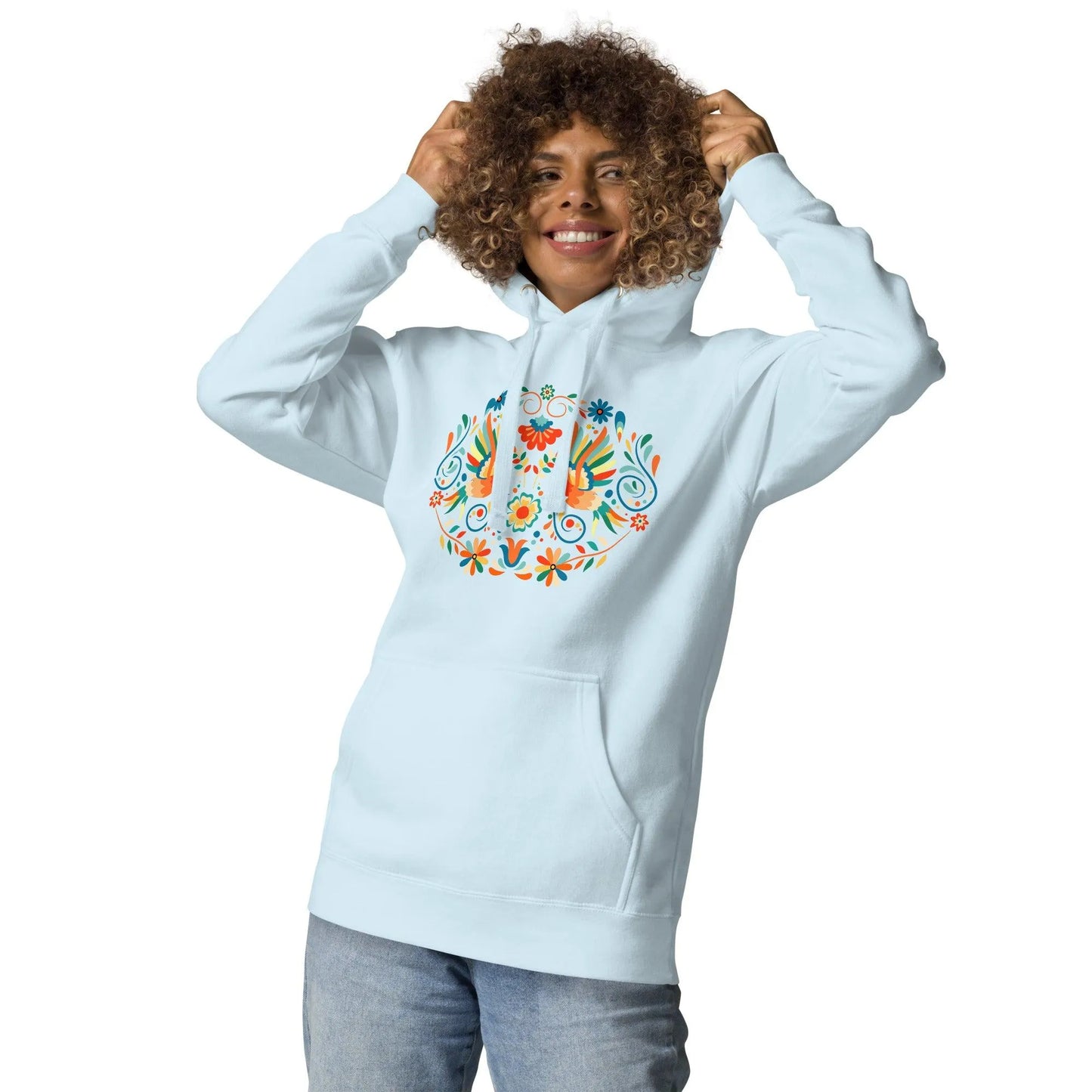 Mexican Otomi Print Hoodie - The Global Wanderer