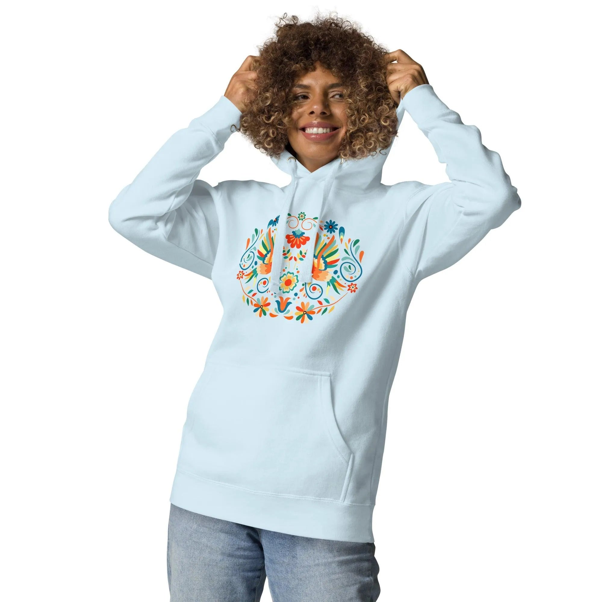 Mexican Otomi Print Hoodie - The Global Wanderer