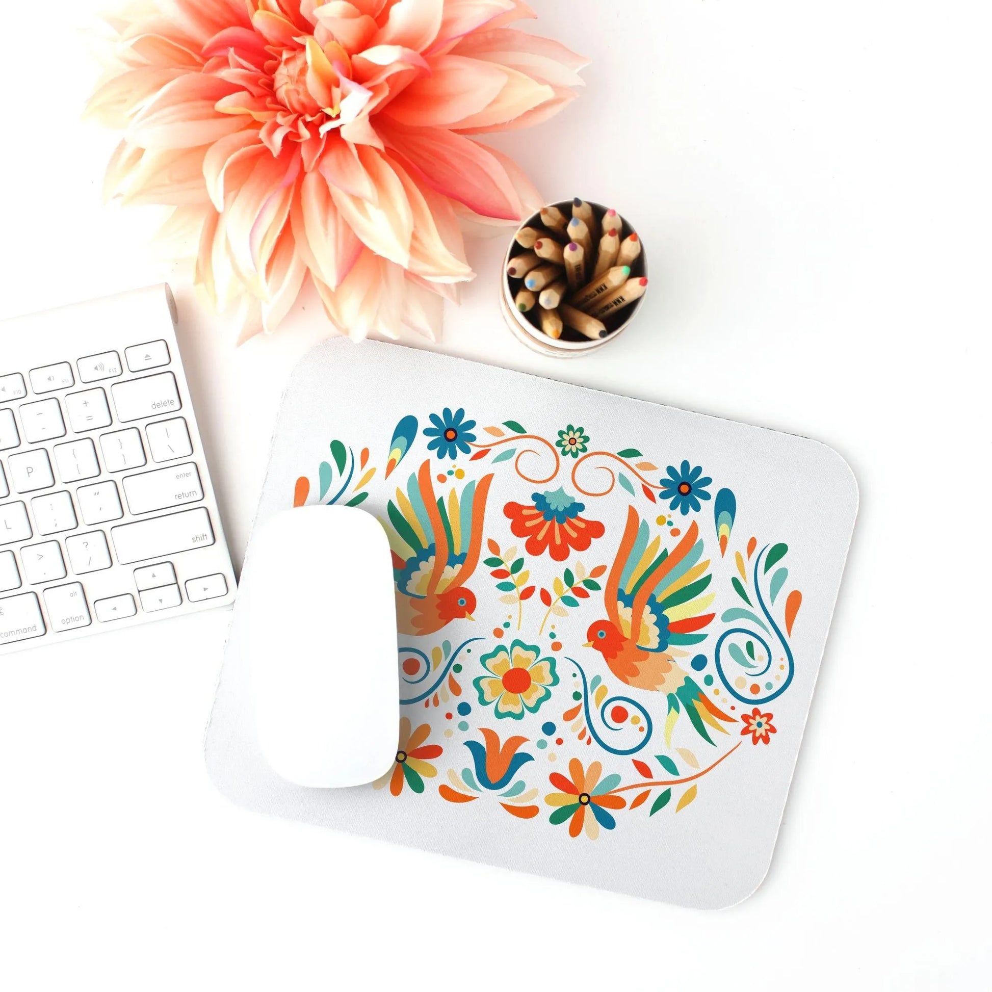 Mexican Otomi Print Mouse Pad - The Global Wanderer