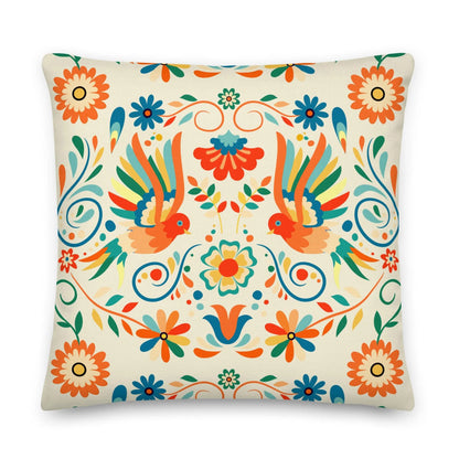 Mexican Otomi Print Throw Pillow - The Global Wanderer