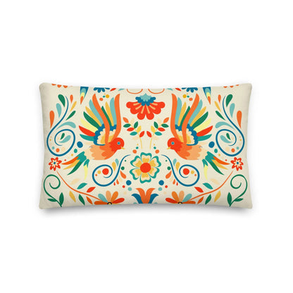 Mexican Otomi Print Throw Pillow - The Global Wanderer