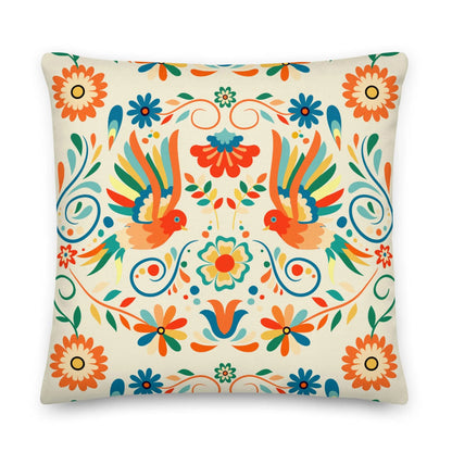 Mexican Otomi Print Throw Pillow - The Global Wanderer