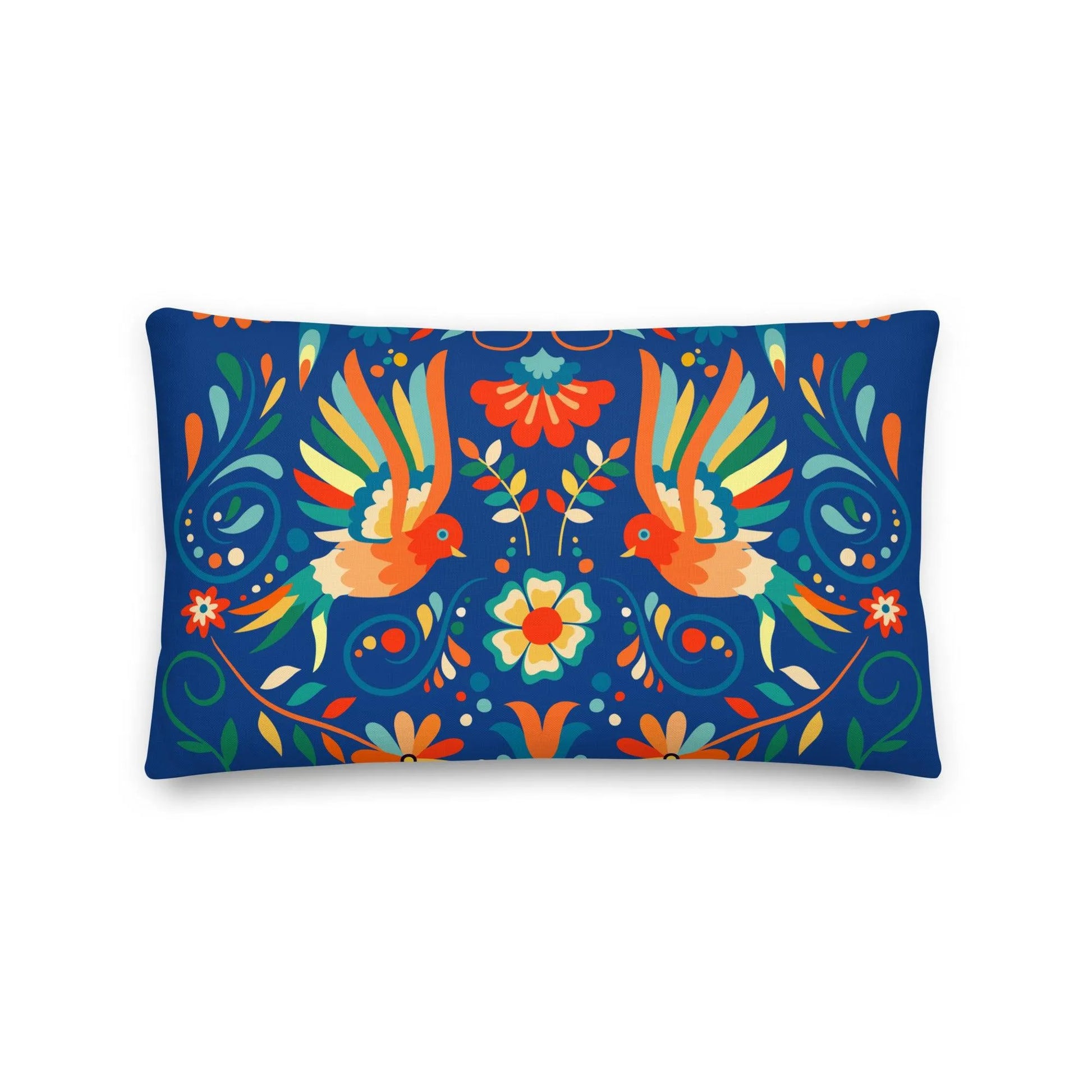 Mexican Otomi Print Throw Pillow - The Global Wanderer