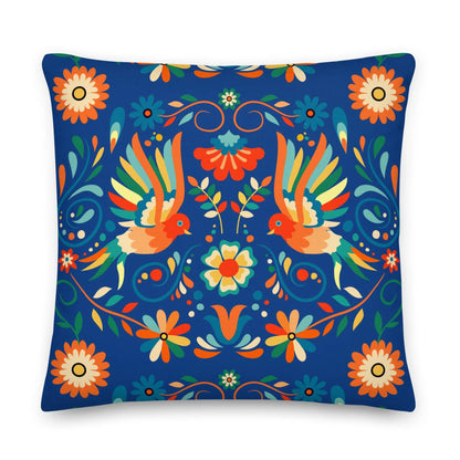 Mexican Otomi Print Throw Pillow - The Global Wanderer