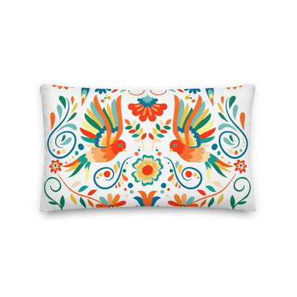 Mexican Otomi Print Throw Pillow - The Global Wanderer