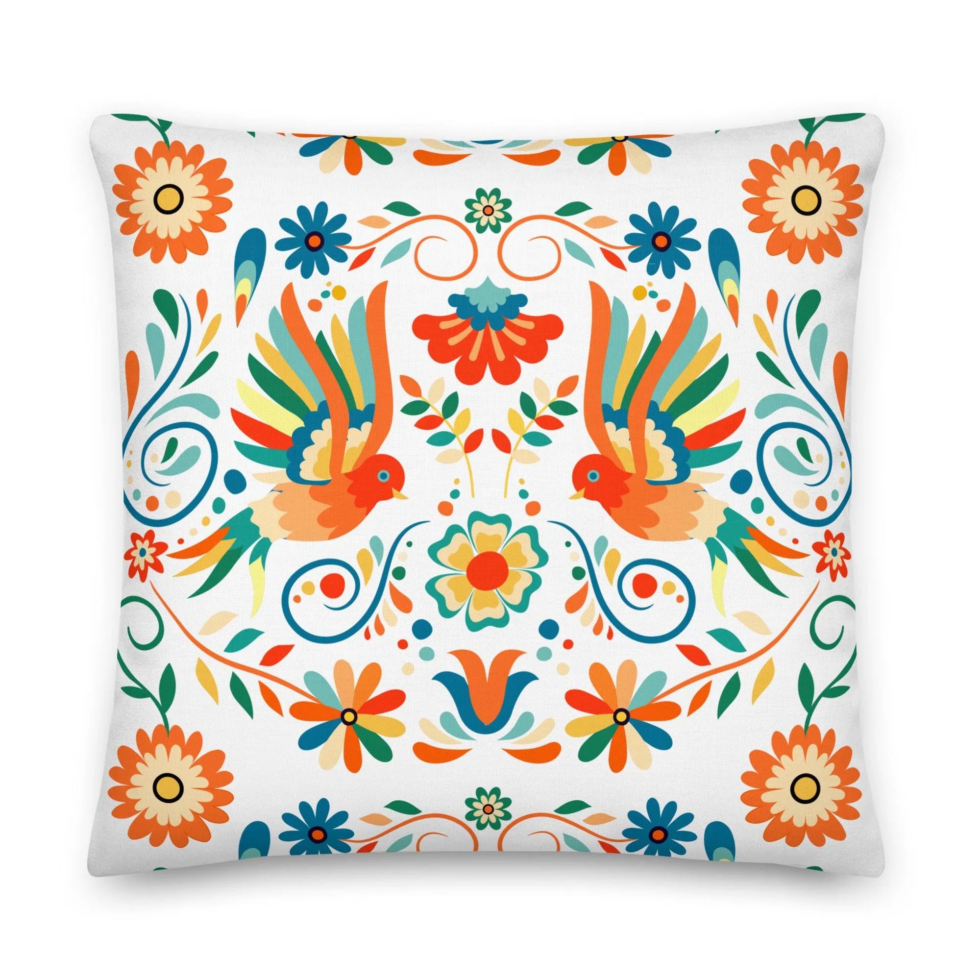 Mexican Otomi Print Throw Pillow The Global Wanderer