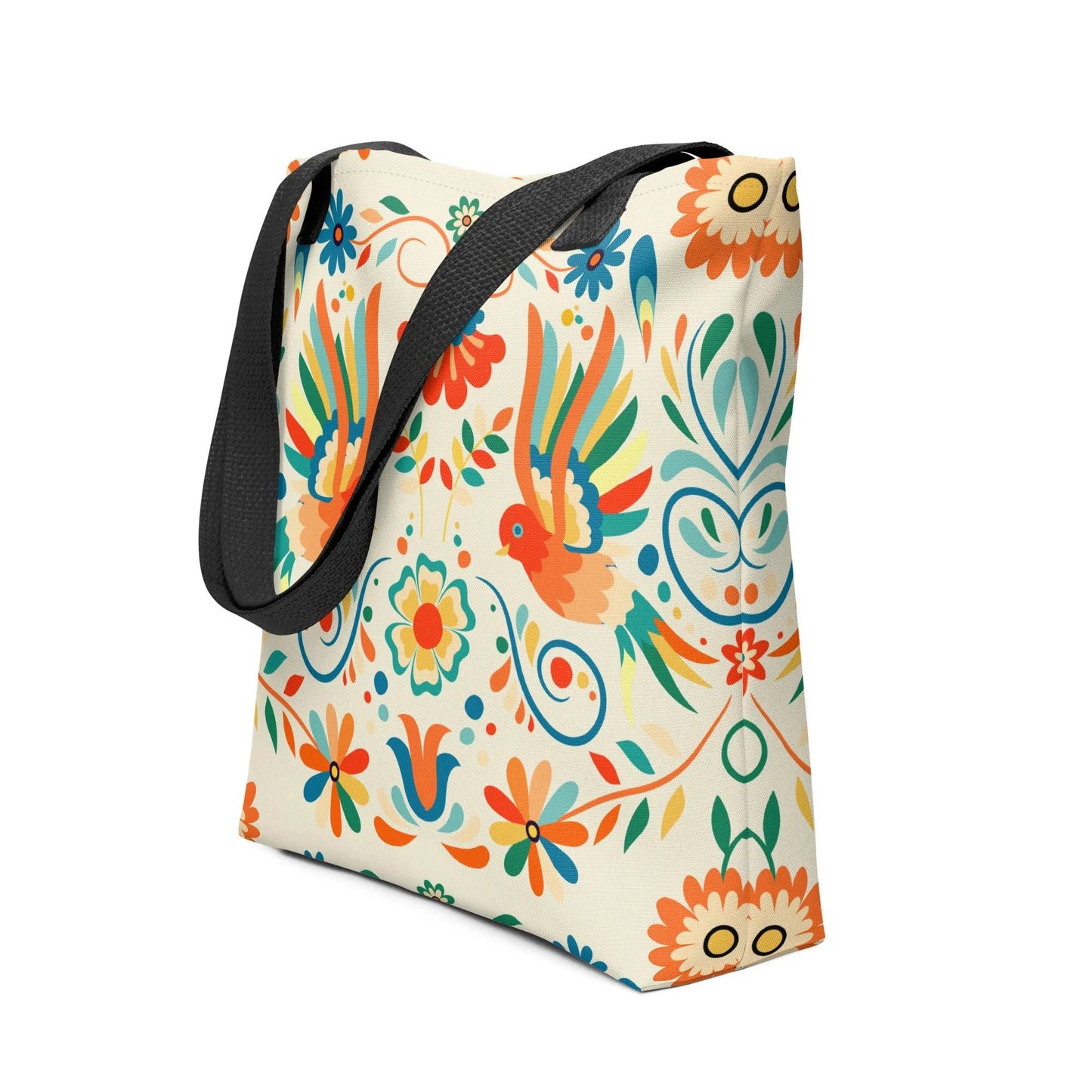 Mexican Otomi Print Tote Bag - The Global Wanderer