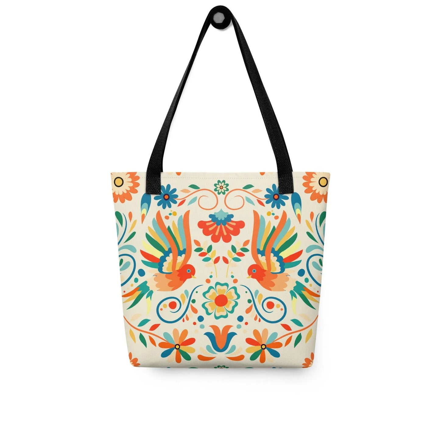 Mexican Otomi Print Tote Bag - The Global Wanderer