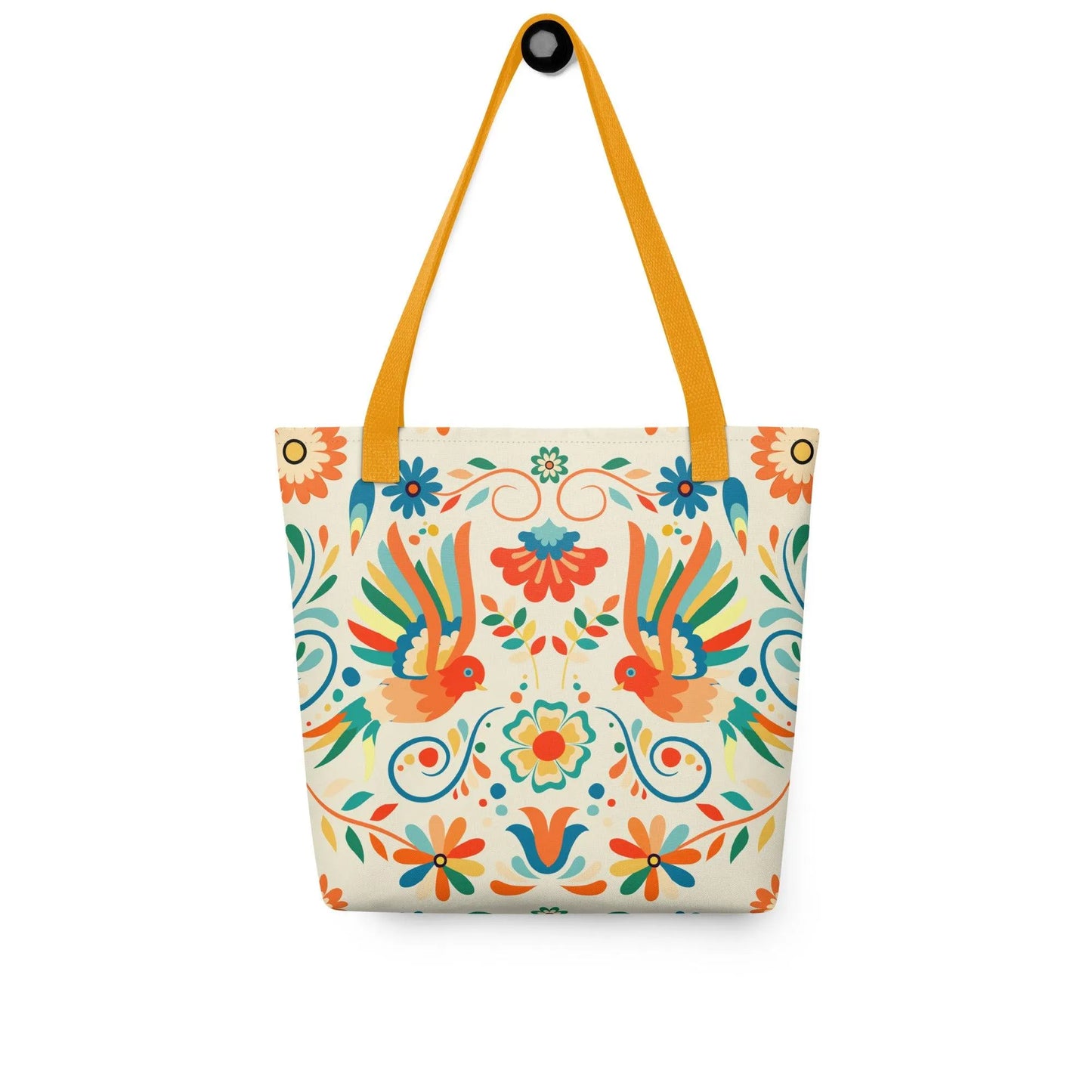 Mexican Otomi Print Tote Bag - The Global Wanderer