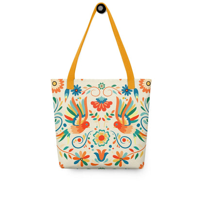 Mexican Otomi Print Tote Bag - The Global Wanderer