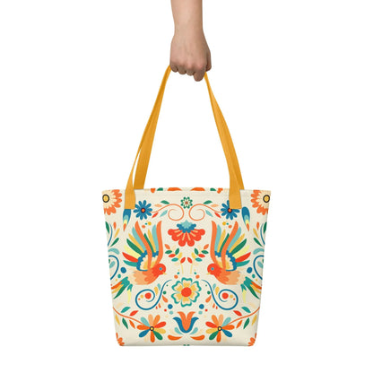 Mexican Otomi Print Tote Bag - The Global Wanderer