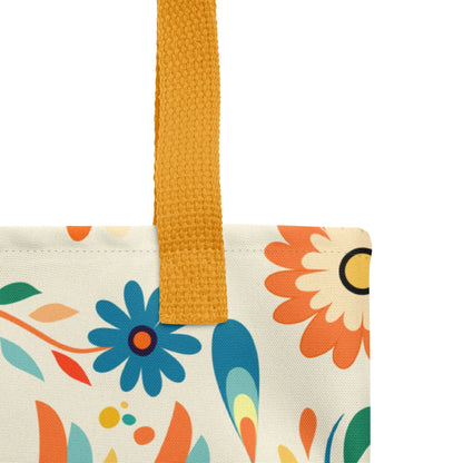 Mexican Otomi Print Tote Bag - The Global Wanderer