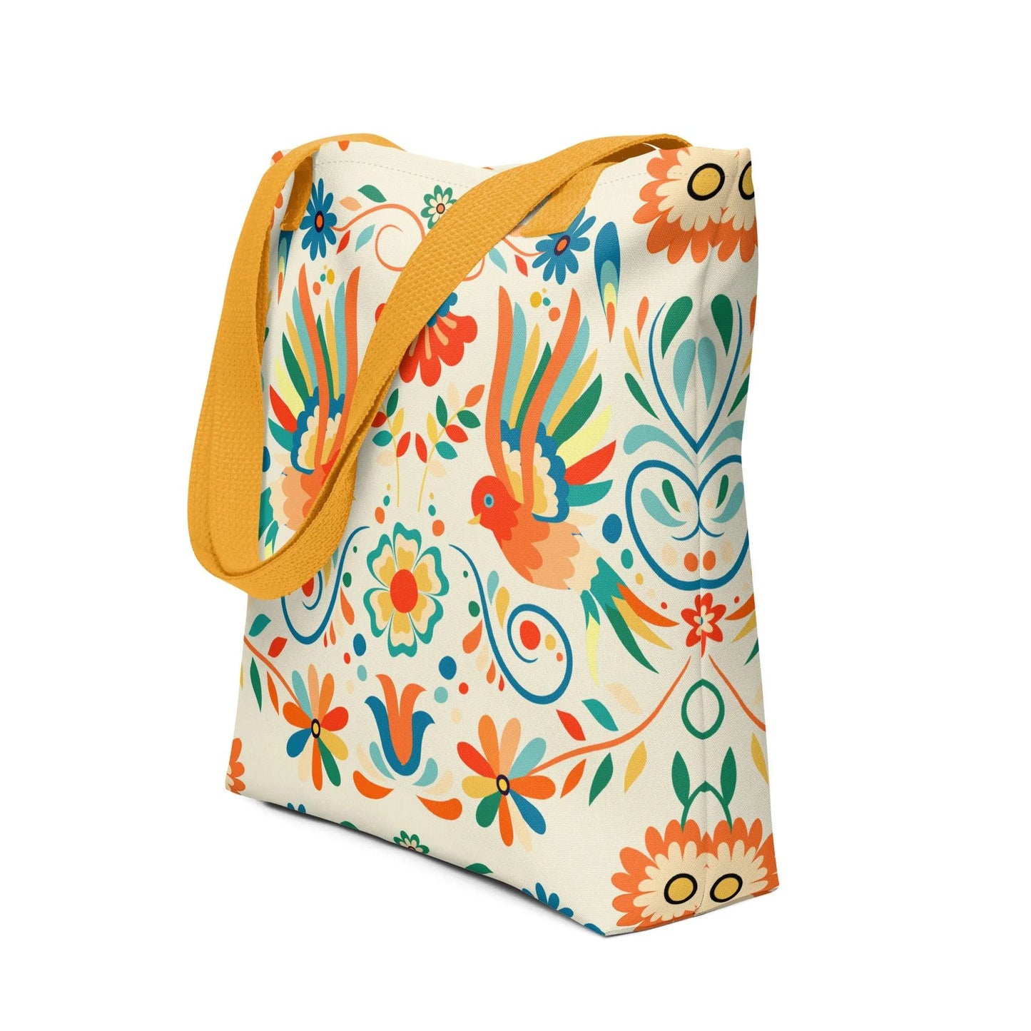 Mexican Otomi Print Tote Bag - The Global Wanderer