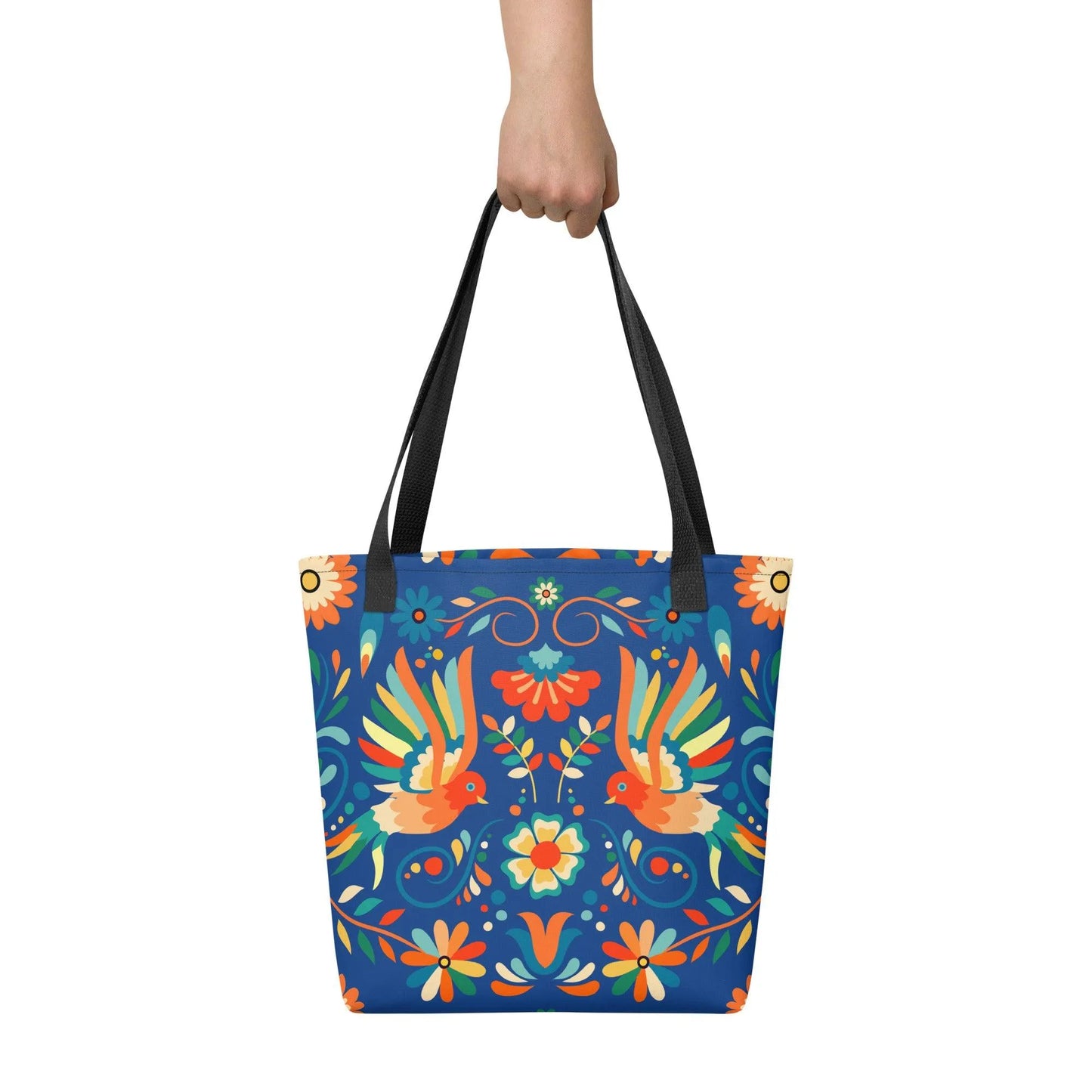 Mexican Otomi Print Tote Bag - The Global Wanderer