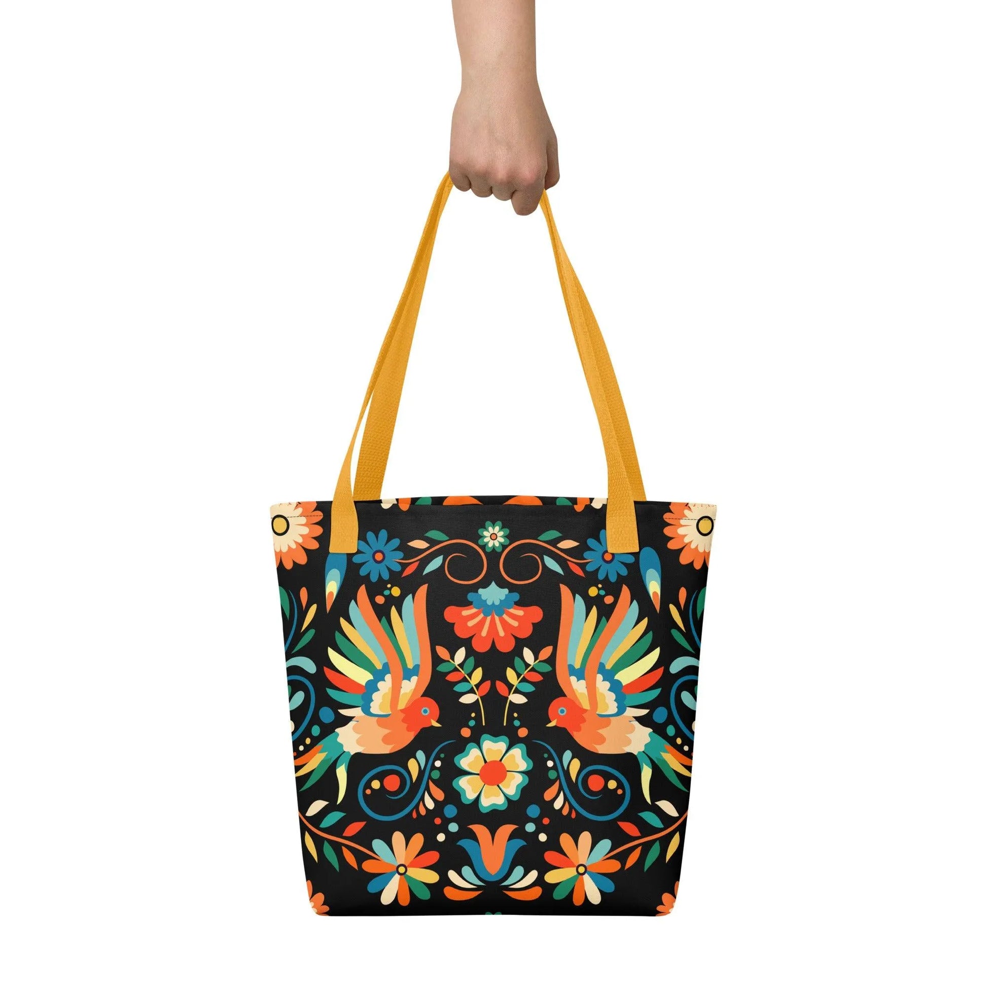 Mexican Otomi Print Tote Bag - The Global Wanderer