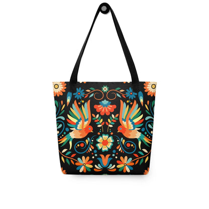 Mexican Otomi Print Tote Bag - The Global Wanderer