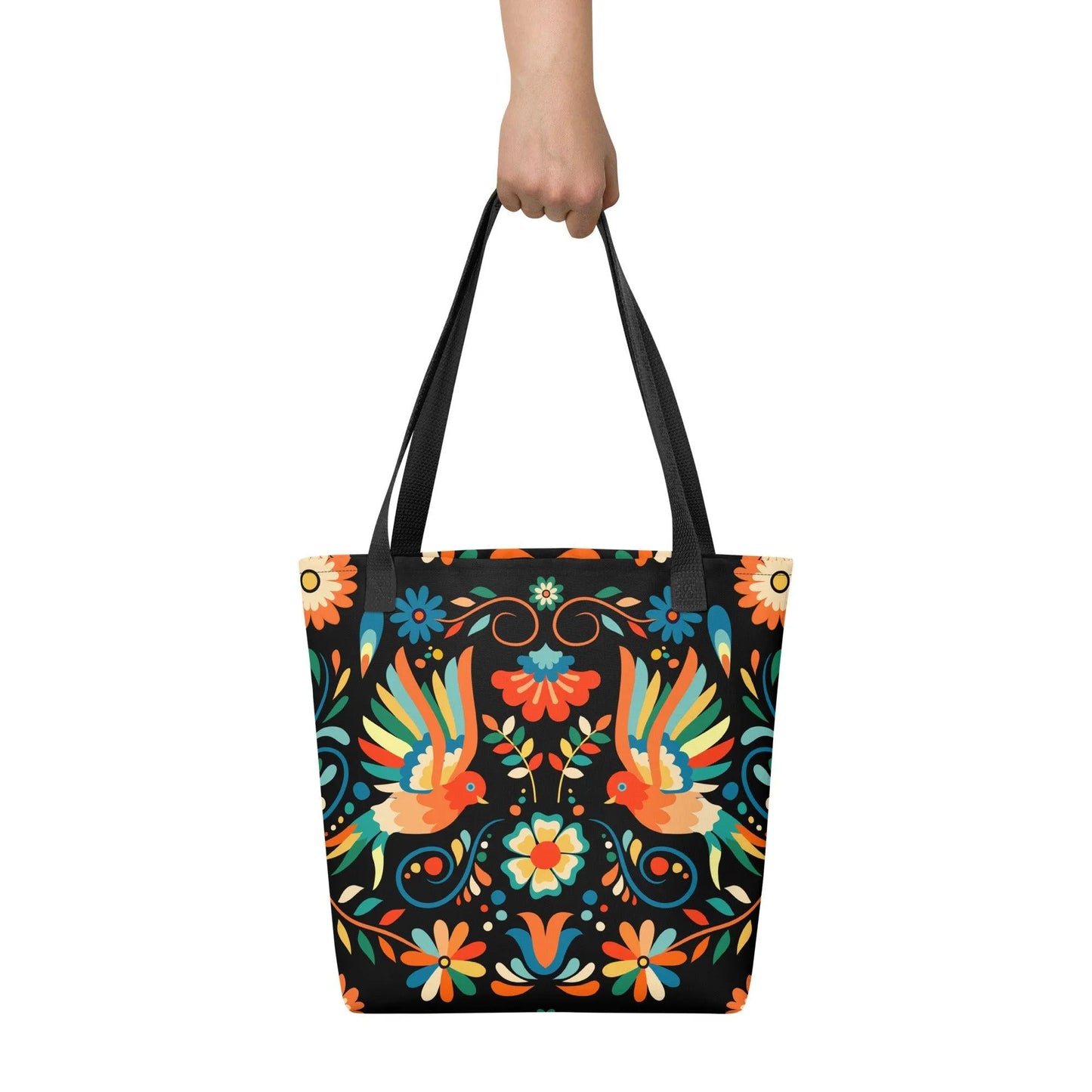 Mexican Otomi Print Tote Bag - The Global Wanderer