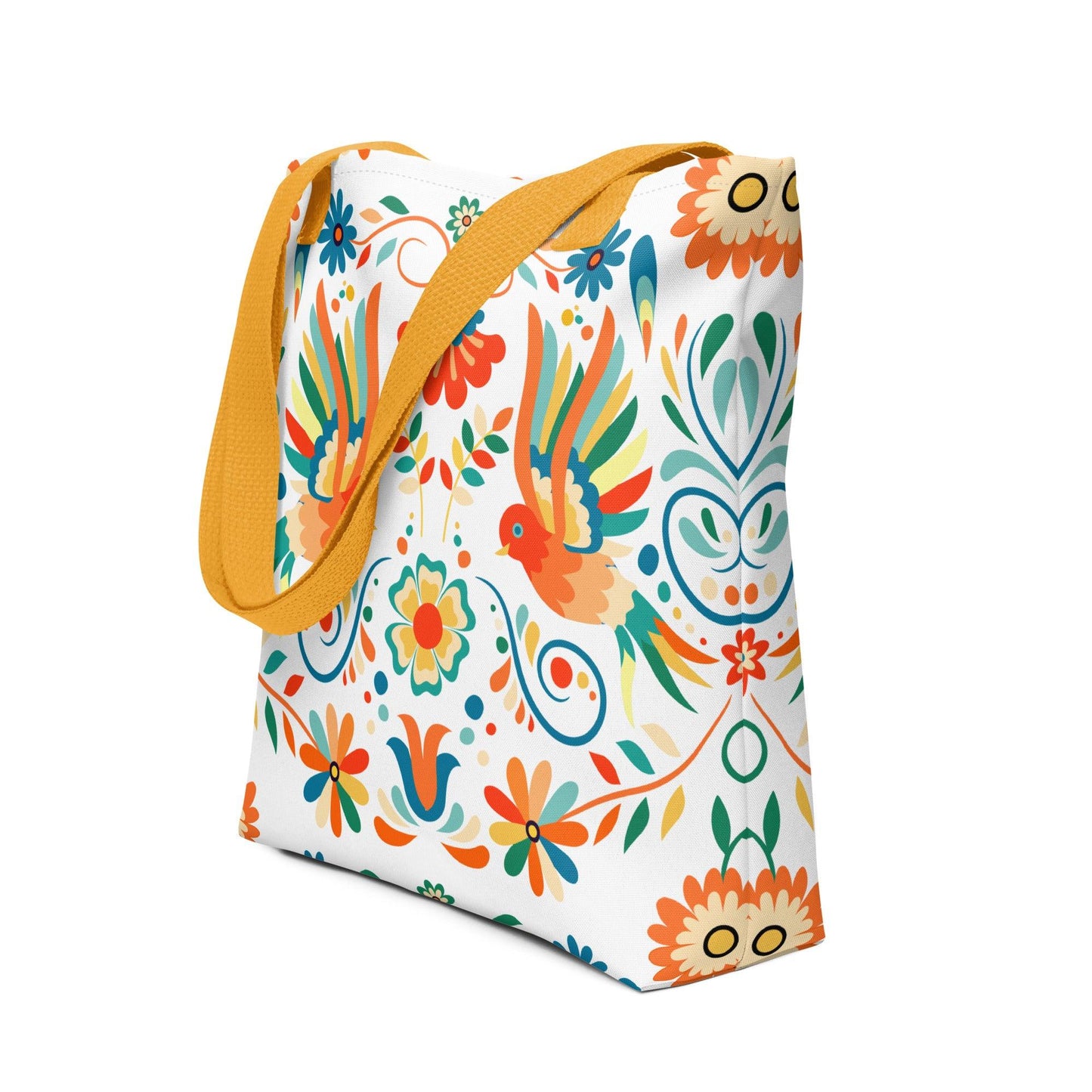 Mexican Otomi Print Tote Bag - The Global Wanderer