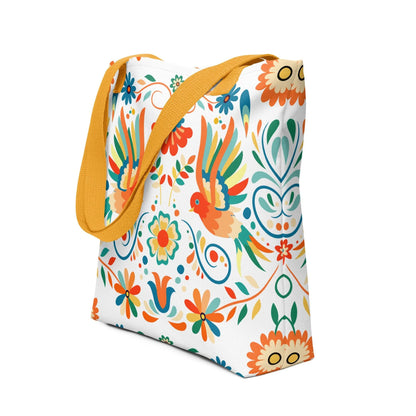 Mexican Otomi Print Tote Bag - The Global Wanderer